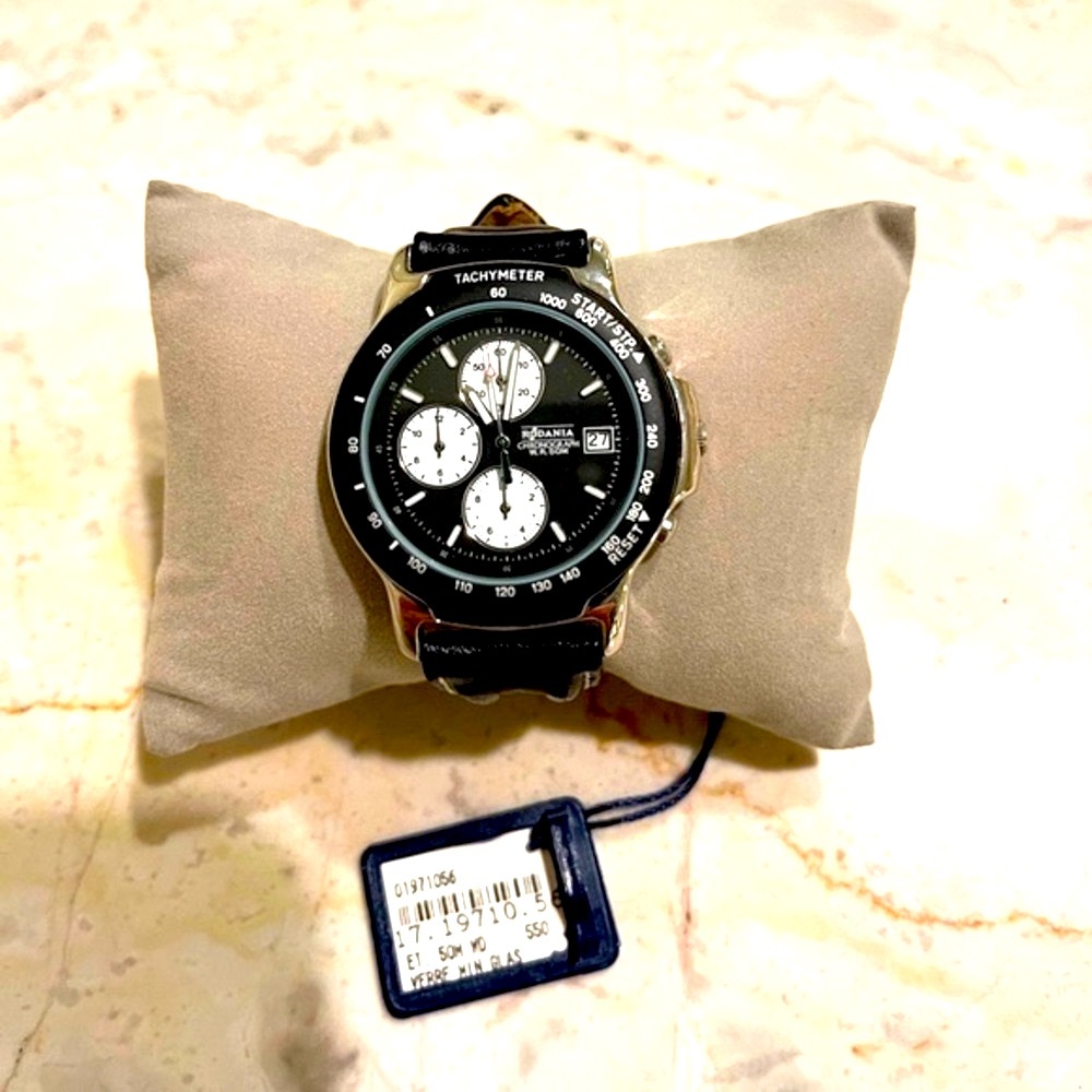 Vintage Rodania Swiss Chronograph Watch. Model 19710. New With Tags.